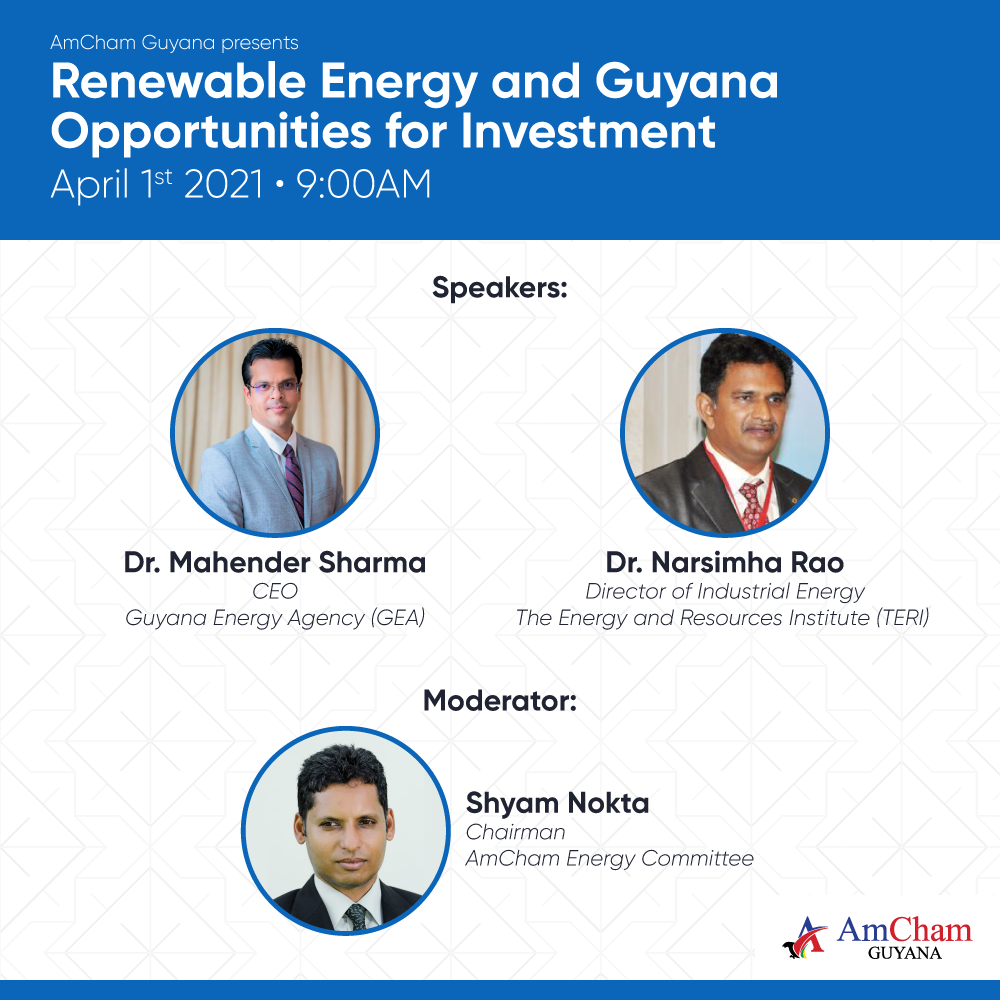 Webinar: Renewable Energy and Guyana, Opportunities for Investment