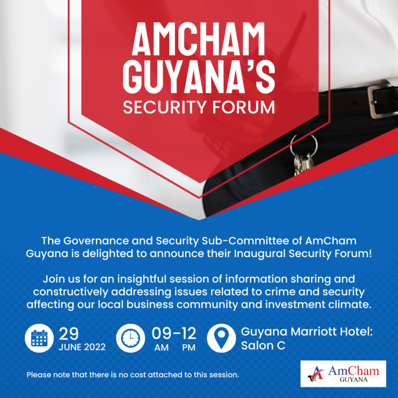 amcham guyana security forum graphic